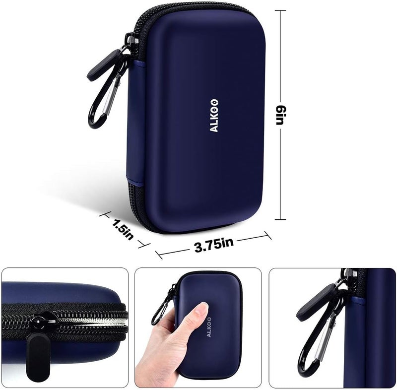 ALKOO حافظة تنظيم فلاش USB – حافظة صلبة لـ 8 محركات أقراص و بطاقات SD/ذاكرة – لـ SanDisk و Samsung - تخزين للطلاب والمصورين والمحترفين في تكنولوجيا المعلومات – للاستخدام في السفر والمكتب – حقيبة فقط - زرقاء - Image 3